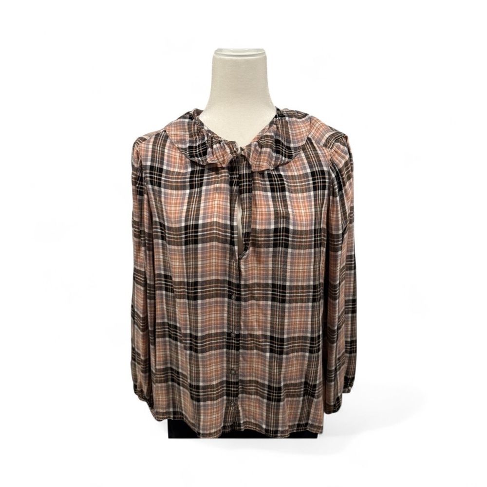 Boho Style J. Crew plaid flannel shirt - Picture 5 of 10